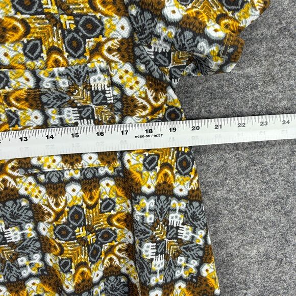 LulaRoe Dress Women M Medium Brown Geometric Shift Midi Short Sleeve Casual - Picture 5 of 7